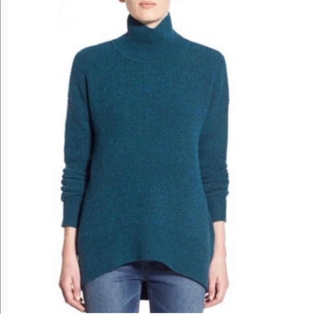 Madewell Aria Knit Turtleneck Wool Blend Sweater